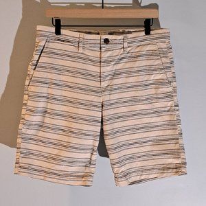 GAP Men's 31" Waist Essential Khaki 10" Printed Navy Stripe Shorts